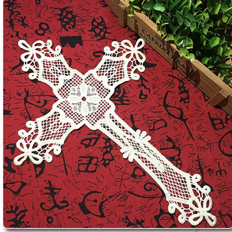 Вышитые нашивки с изображением Иисуса Христа цвета слоновой кости 2