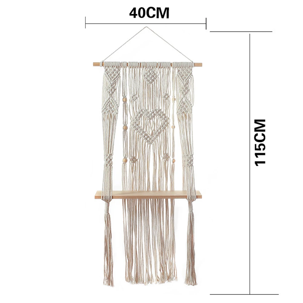 

Room Pendant Stuff Organizer Wall Decor Bohemia Style Tapestry with Clapboard for Household Bedroom Accessories