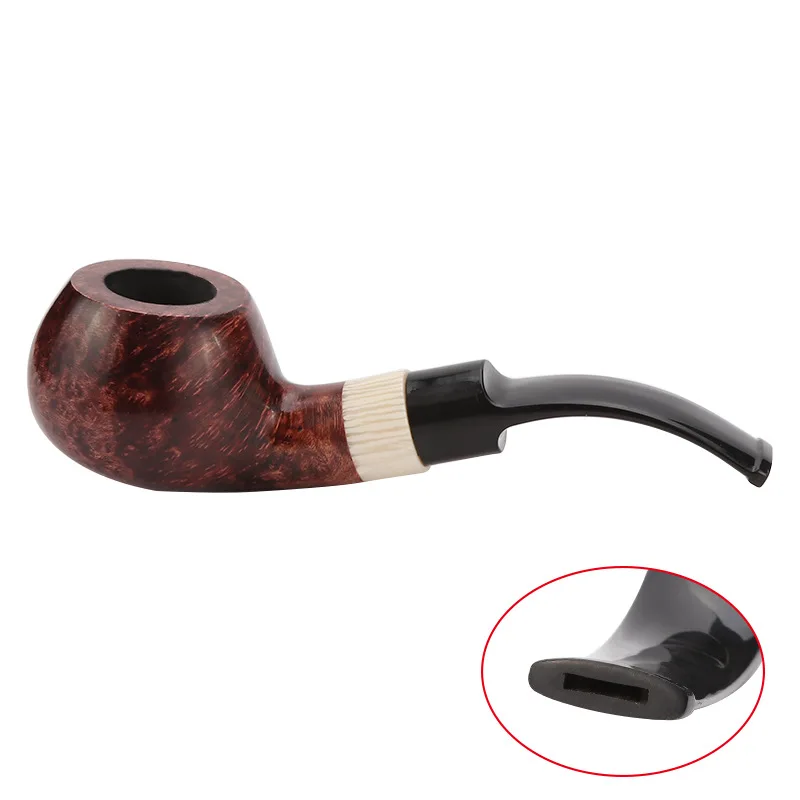 

Phoebe root manual solid wood pipe factory spot direct sales creative portable Phoebe filter pipe