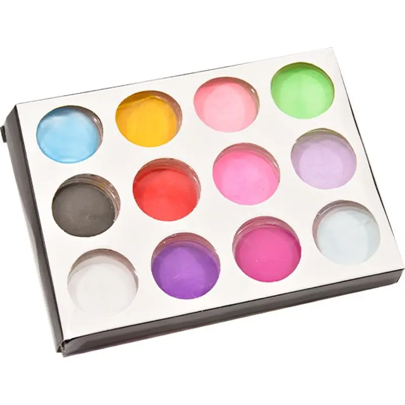 12 шт./компл. нейл арта блестящие лодочки пудрового цвета