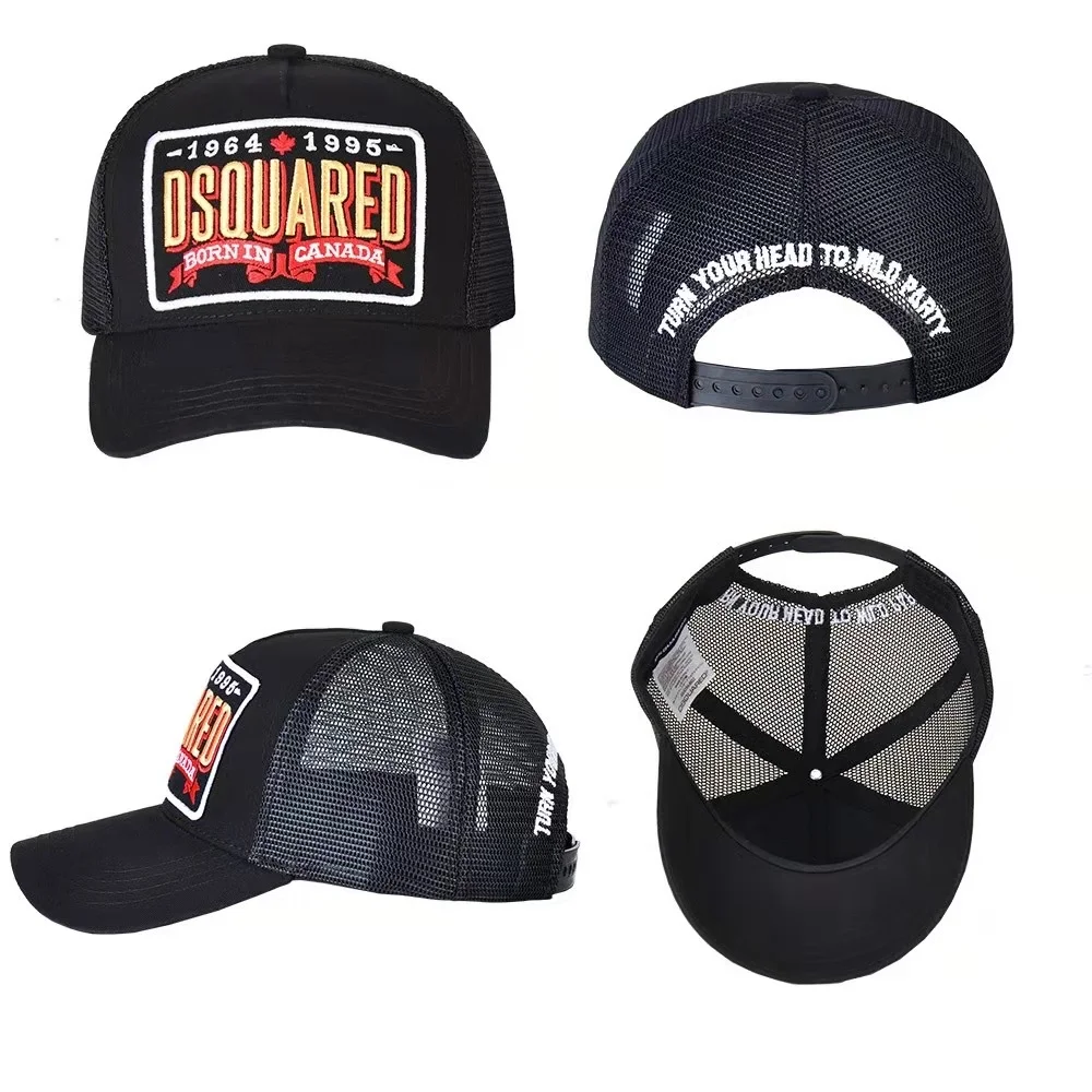 

Dsq letter cap 2021 summer European and American mesh breathable mesh cap couple cap baseball cap truck driver cap
