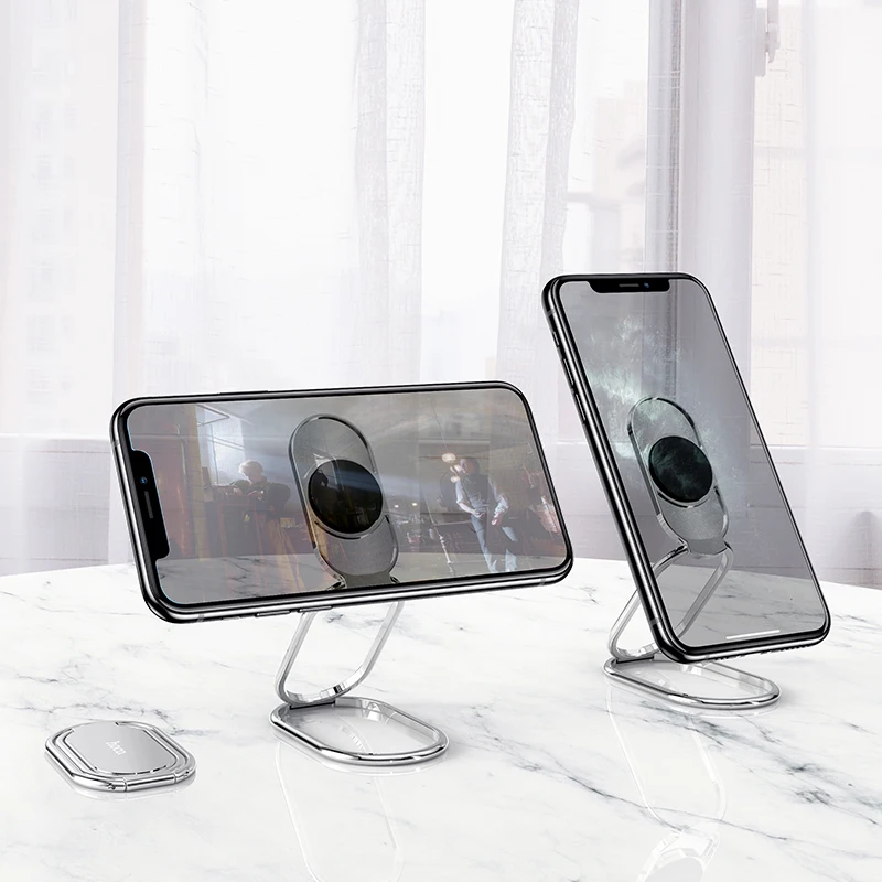 hoco portable phone holder for iphone 11 12pro max adjustable metal stand phone holder for samsung galaxy a51 a71 desktop holder free global shipping