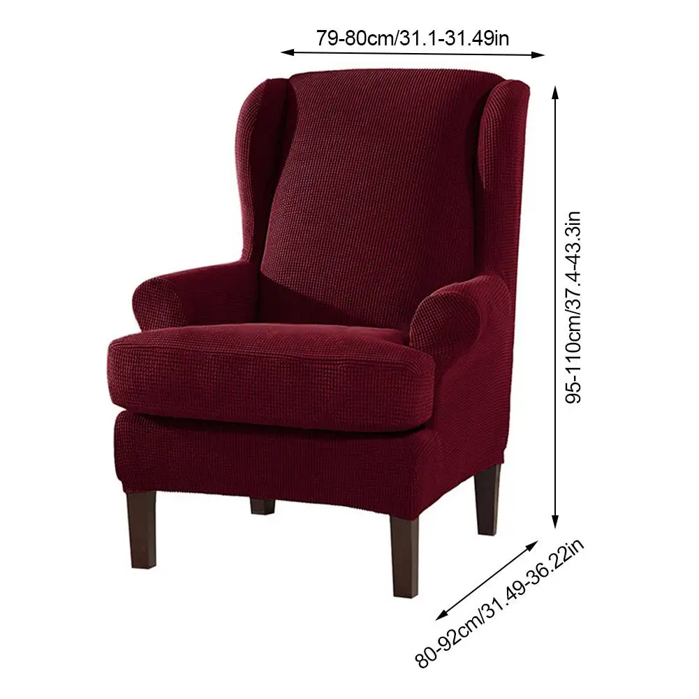 Наклонная рука короля обратно эластичные чехлы на кресла кресло Wingback крыло диван