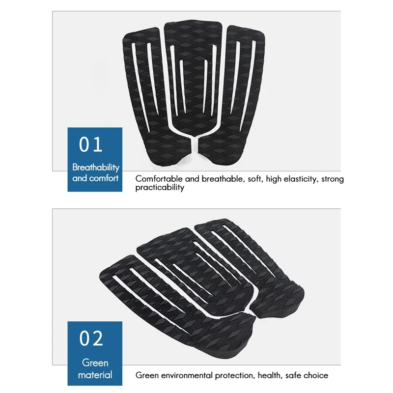

Surfboard Traction Tail Pads Anti-Slip Corrosion Resistant Adhesive Grips Surf Deck Tail Pads Surfboard Pads