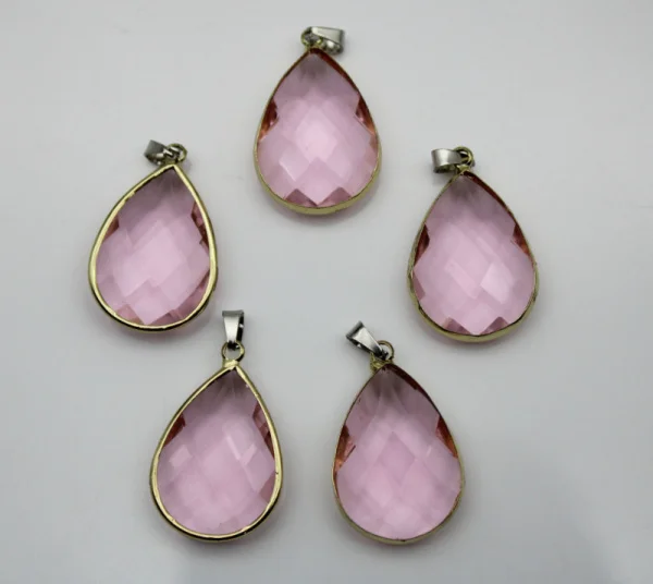 Подвеска в виде капли воды из натурального кварца 19 х29 мм|Шармы| |