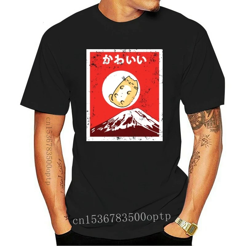 

New Men tshirt Vintage Japanese Awesome Cute Black Manga - Unisex Poly Cotton T-Shirt(1) Printed T-Shirt tees top