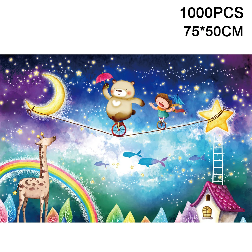 Пазлы для картин мини 1000 штук ландшафтные головоломки сборки игрушки взрослых