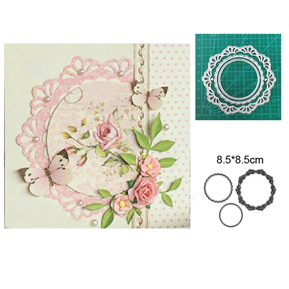 

3 шт./компл. фон с круглыми краями 2021, Новая Металлическая резка, сделай сам, фотоальбом, скрапбукинг, карточка, тиснение, шаблон, декоративная...