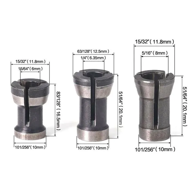 

1pc Trimming Engraving Machine Chuck Conversion Set Milling Cutter Shank Bush Woodworking Milling Cutter Chuck Conversion Set