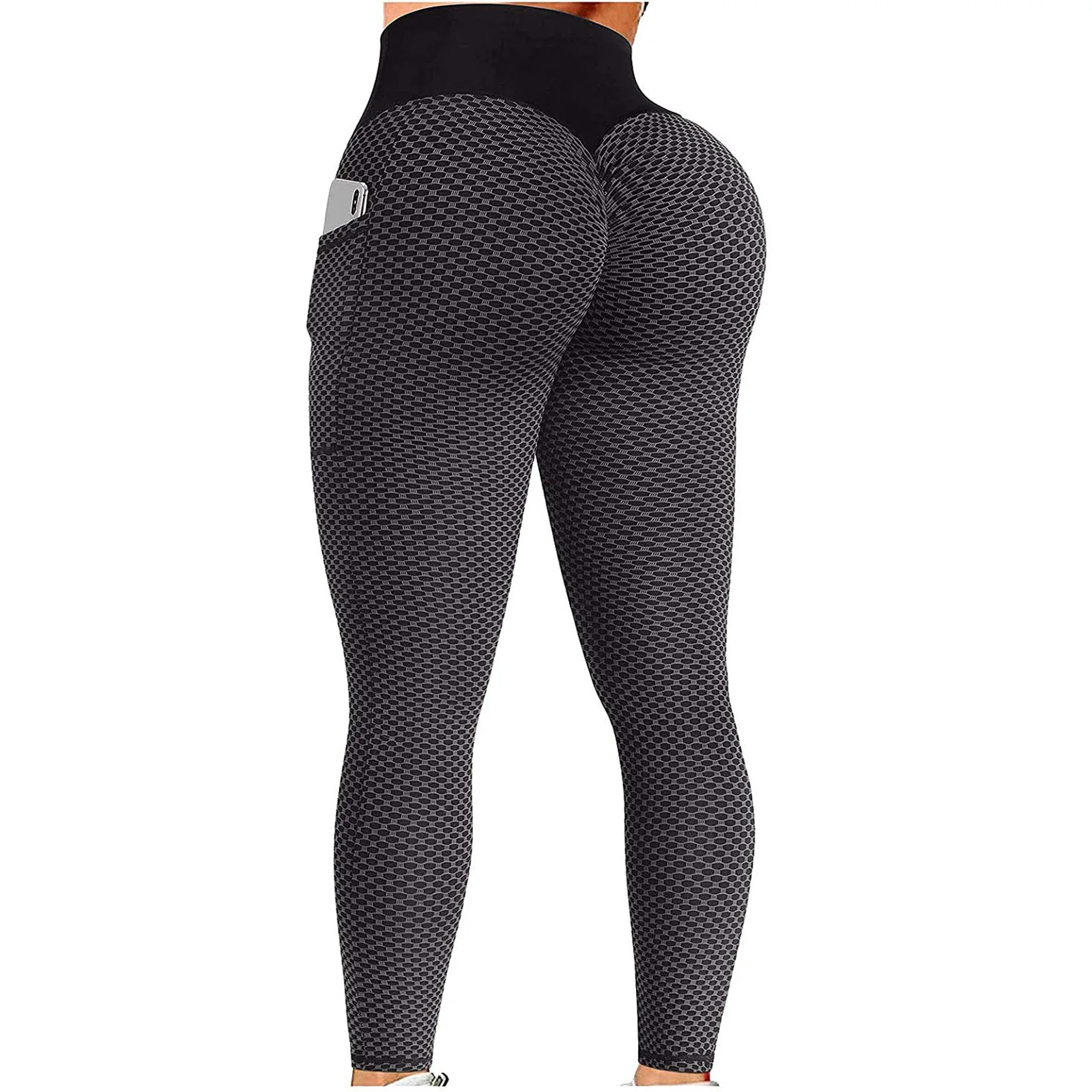 Ogilvy Mather Mesh Leggings Women High Waist Pocket Patchwork Jacquard Jeggings Elastic Push Up Leggings Fitness Sports Pants