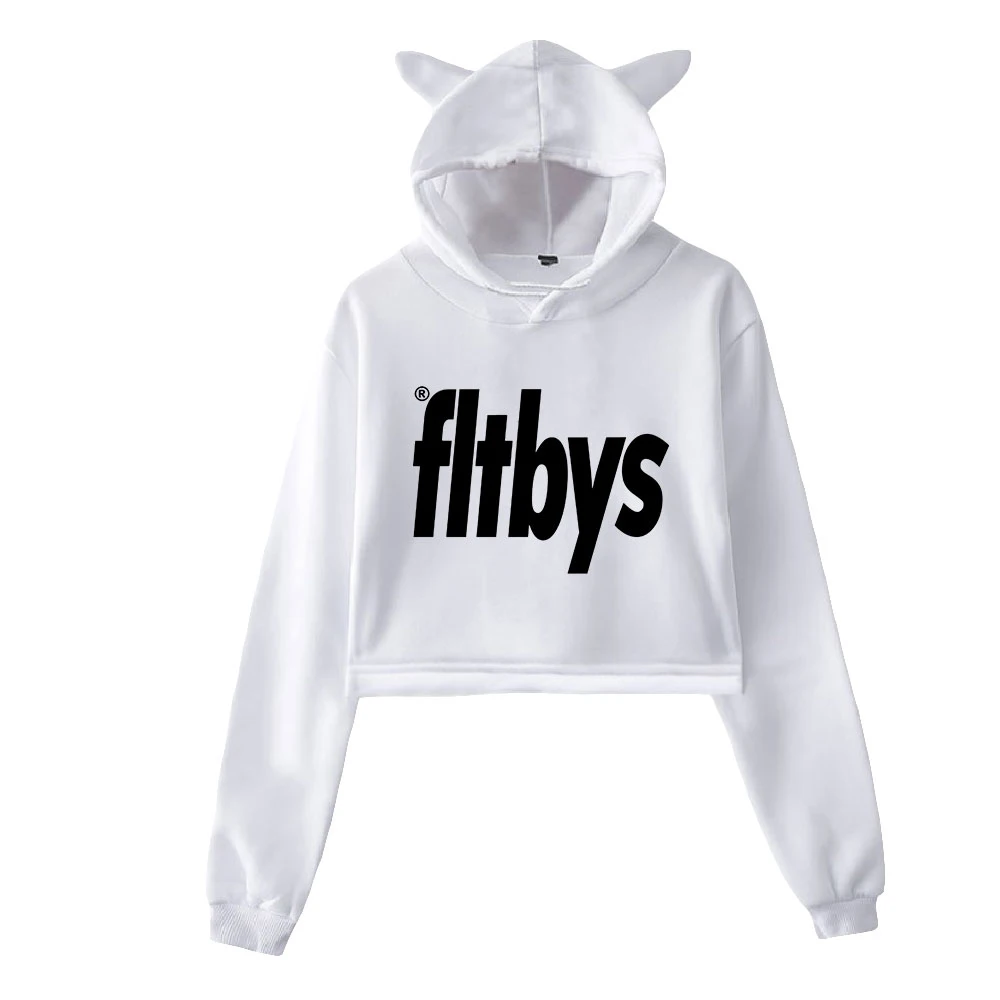 

KOTA The Friend Pullover Cat Cropped Hoodie Crop Top Women's Hoodie Harajuku Streetwear American Hip Hop Rapper Girls Clothes