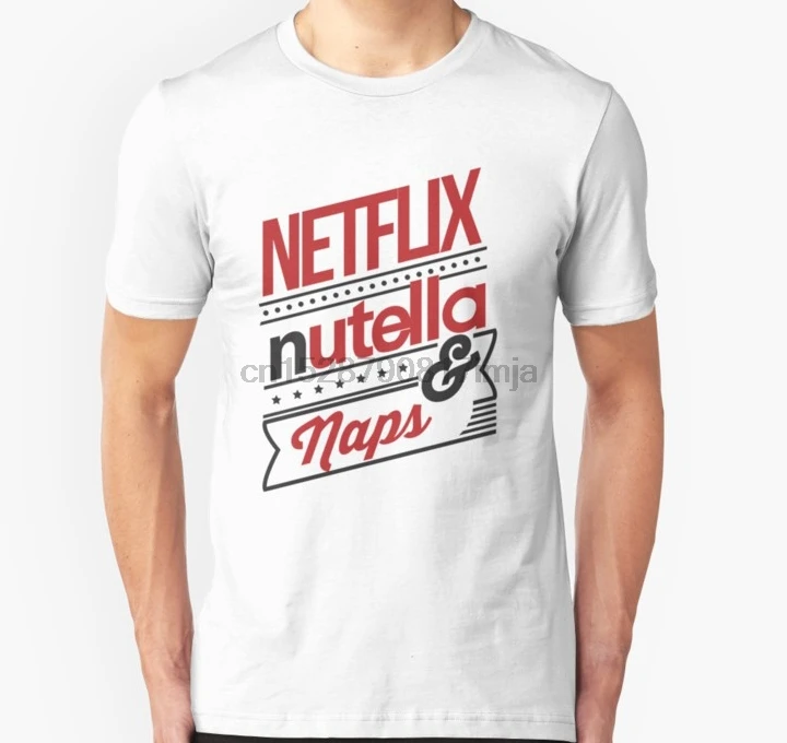 Мужская футболка NETFLIX NUTELLA NAPS. Унисекс женская тройники топ|Мужские футболки| |