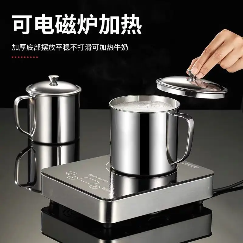 

Чашка для чая из нержавеющей стали 304 с крышкой, кружка для питьевой воды, Детская домашняя посуда для напитков