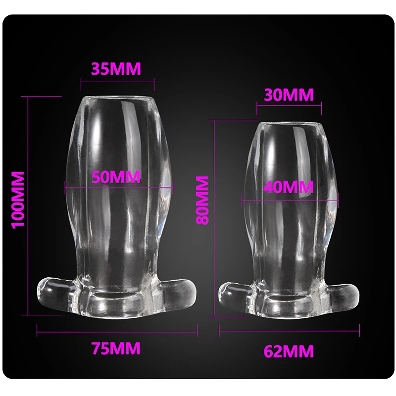 Гигантский силиконовый полый анальный фаллоимитатор огромный Анальный