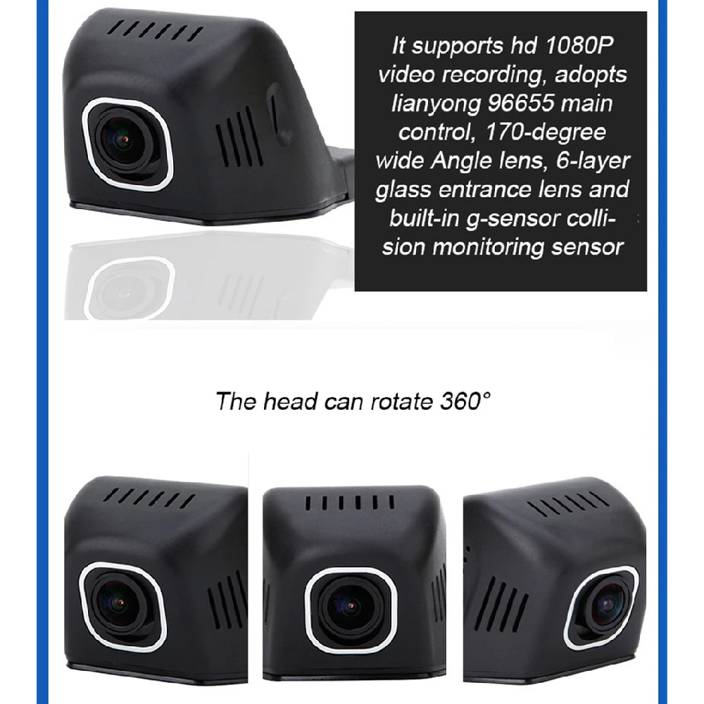 HD 1080P видеорегистратор Портативный мини Автомобильный Мобильный Wi-Fi циклическая