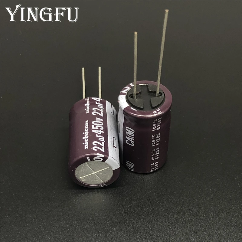 

20pcs 22uF 450V Japan NICHICON CA Series 16x25mm High ripple current Long Life 450V22uF Aluminum Electrolytic Capacitor