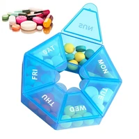 2pcsset pill case plastic 7 days tablet candy box portable storage tablet holder travel organizer pill dispenser container