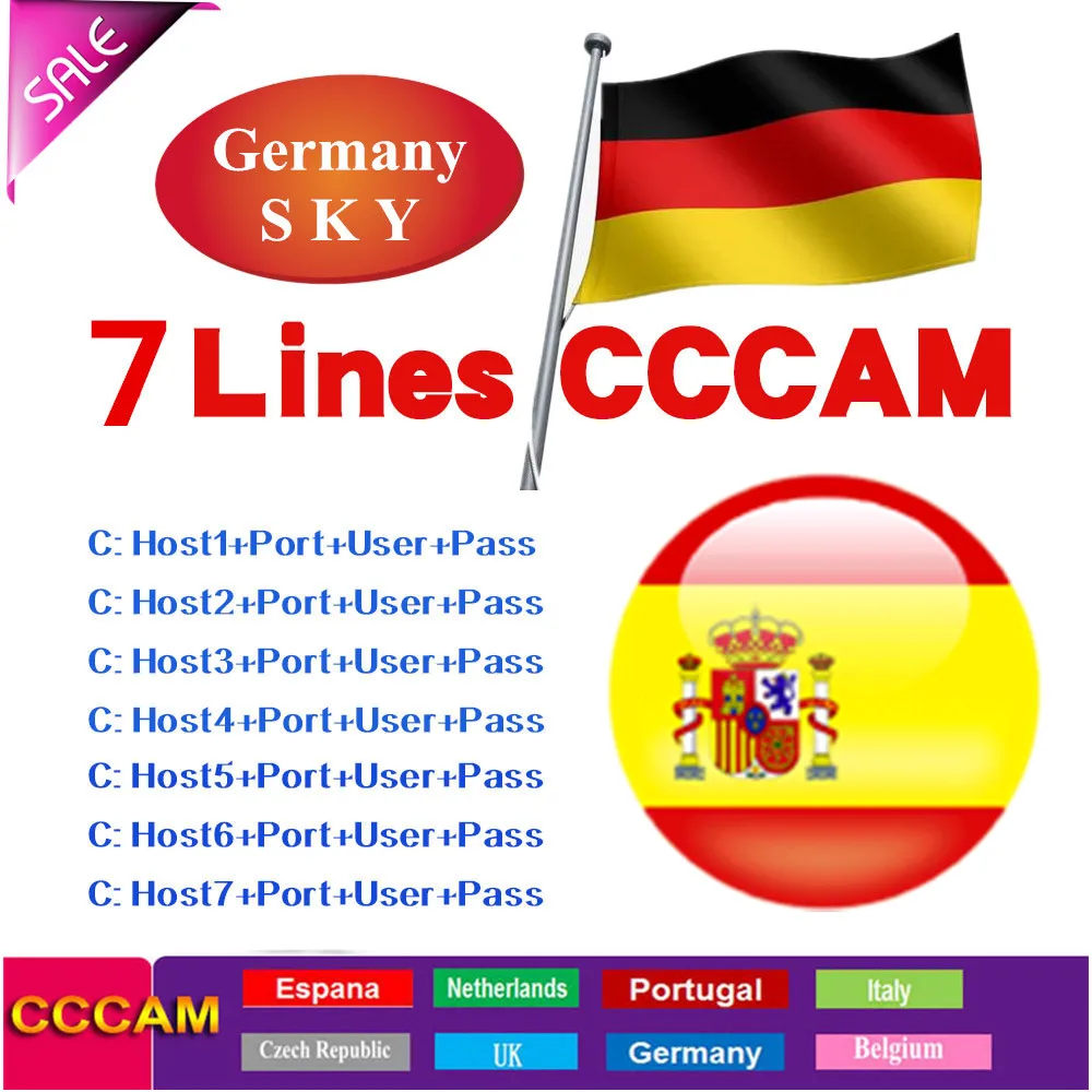

Spain stable cccam lines for Europe support Portugal Germany Netherlands is compatible with speaker satellite TV