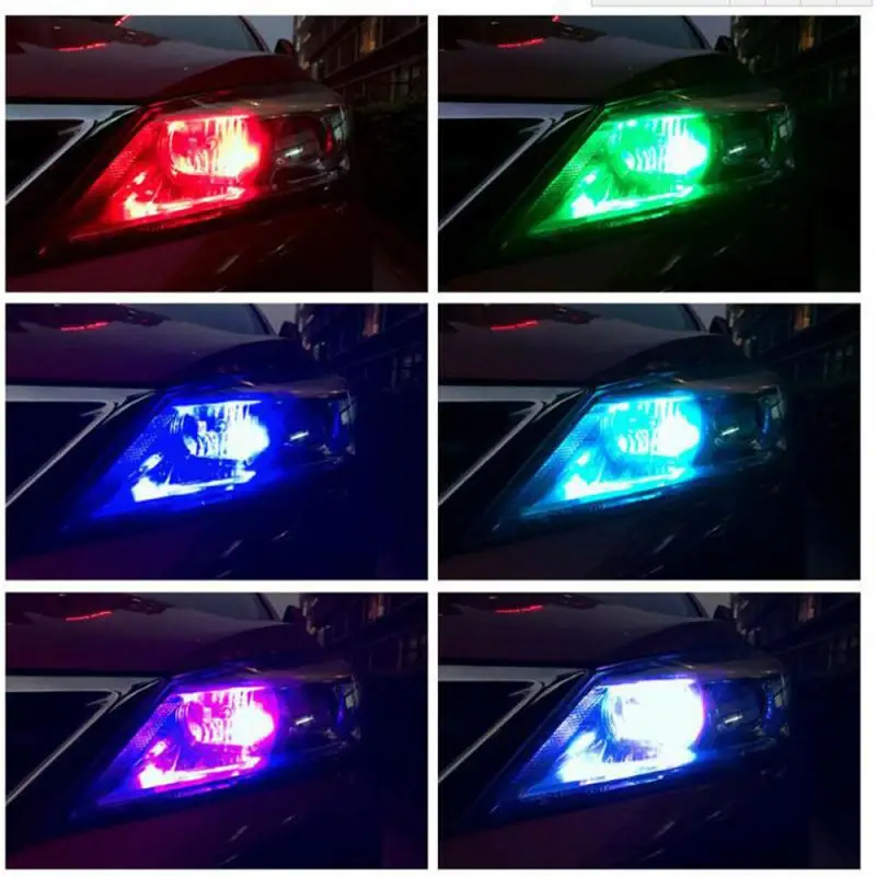 

2PCS LED RGB T10 6SMD Remote Control Color LED Bulb Parking Light Car Light Car Decoration Lights Auto Lamp Car Accessories
