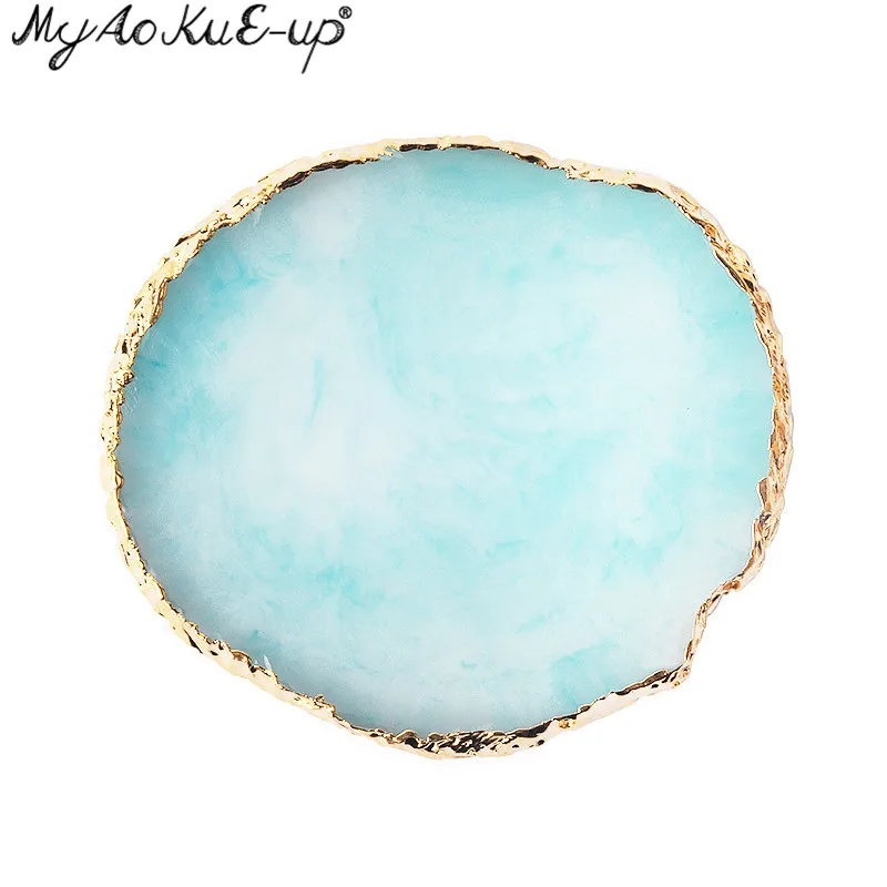 Round Blue Цветная хрустальная ресница, удлинительные клеевые кольца, акриловые отдельные накладные ресницы, клеевой держатель, кольцо, клей для ресниц, подставка, пигмент - Цвет: Round Blue