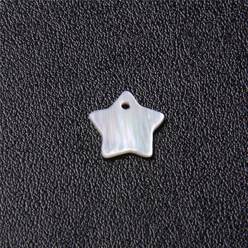 12 мм в форме звезды Швабра шармы бусины белый натуральный перламутр ракушки