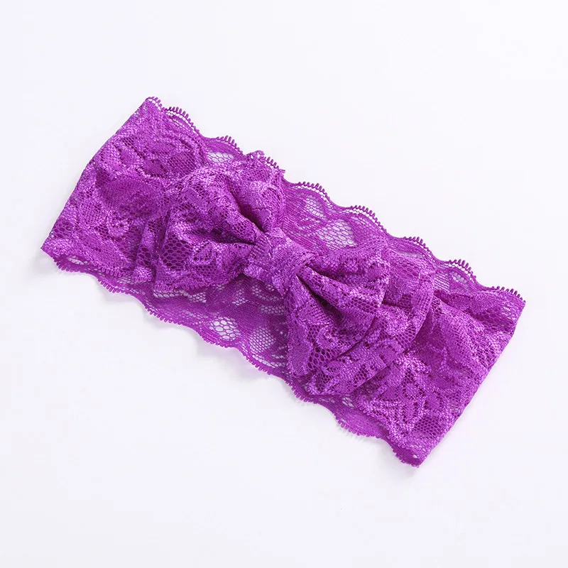 Повязка на голову с кружевным бантом для маленьких девочек Заколки