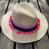 boho spring elegant women artificial straw hat winter autumn wide woman panama sombrero cap for party go to beach