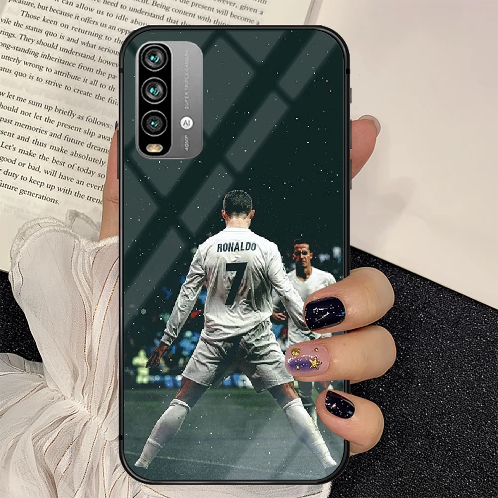 

CR7 Cristiano Ronaldo Phone Tempered Glass Case Cover For Xiaomi Redmi note k 7 8 9 10 30 40 A C T S Pro Shell Cell Back Soft