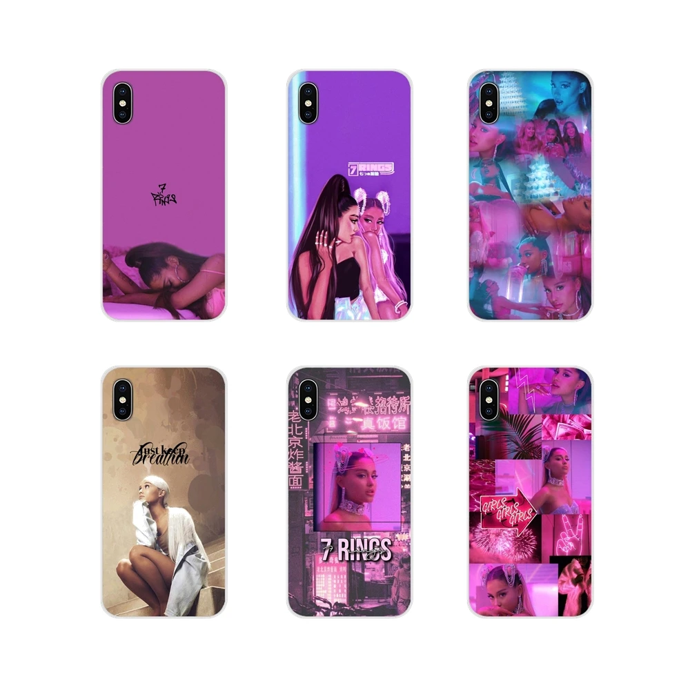 Аксессуары для iPhone X XR XS 11Pro MAX 4S 5C SE 6S 7 8 Plus ipod touch 5 6 чехлы телефонов кольца ариана iPhone|Бамперы| |