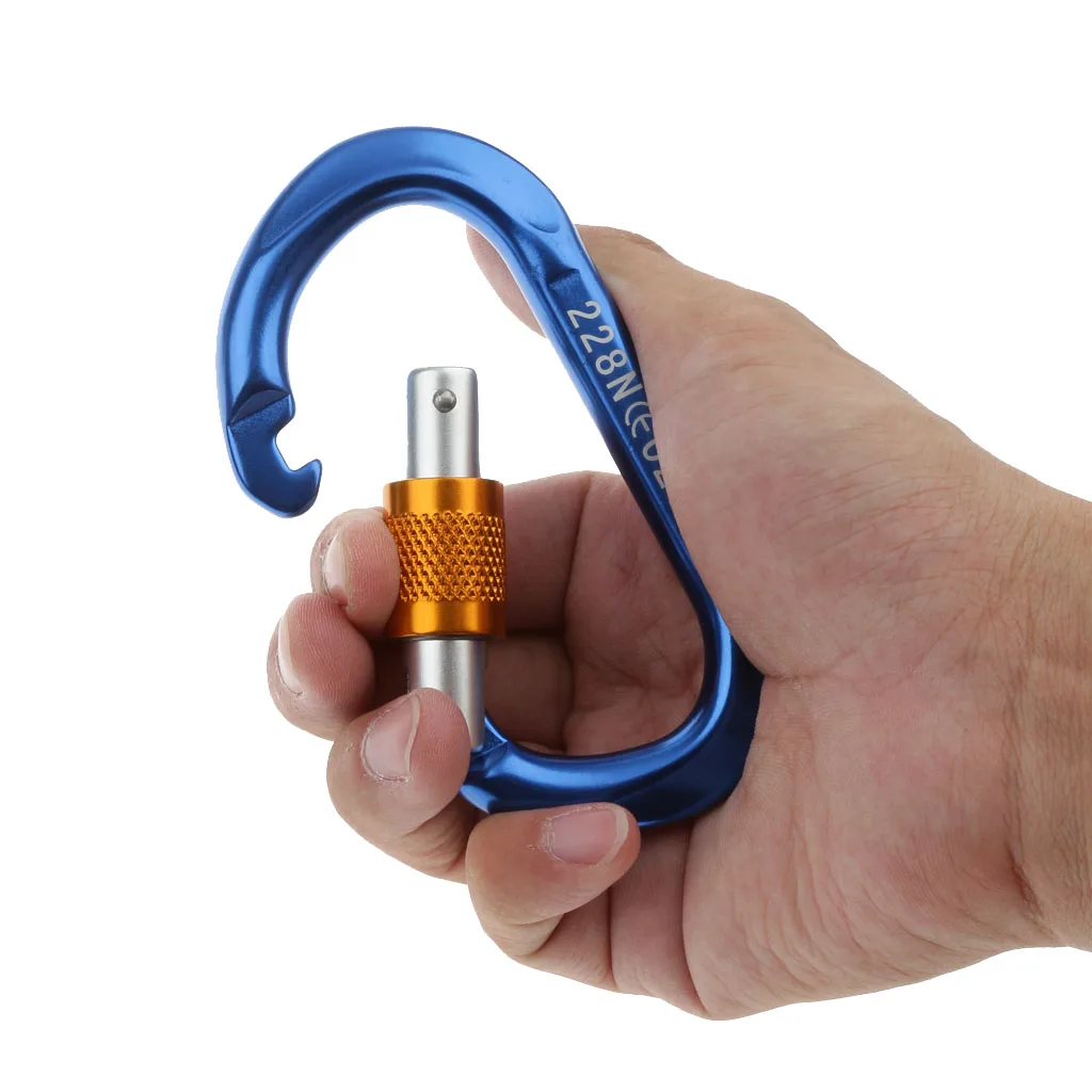 Открытый скалолазание веревка захватить протекта с винтовым креплением карабин