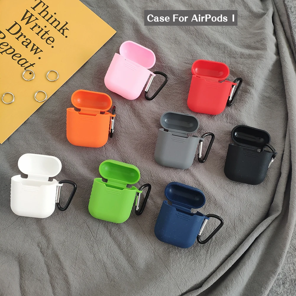 100 шт. наушники fundas для apple, беспроводные наушники airpods 2 Чехол air pods, силиконовый чехол, сумка для наушников, аксессуары