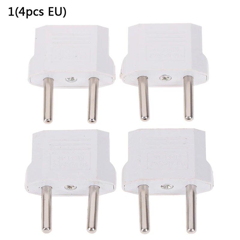

4pcs European Usa Eu To Us Plug Us To Eu Plug Travel Charger Adapter Converter Tool Parts