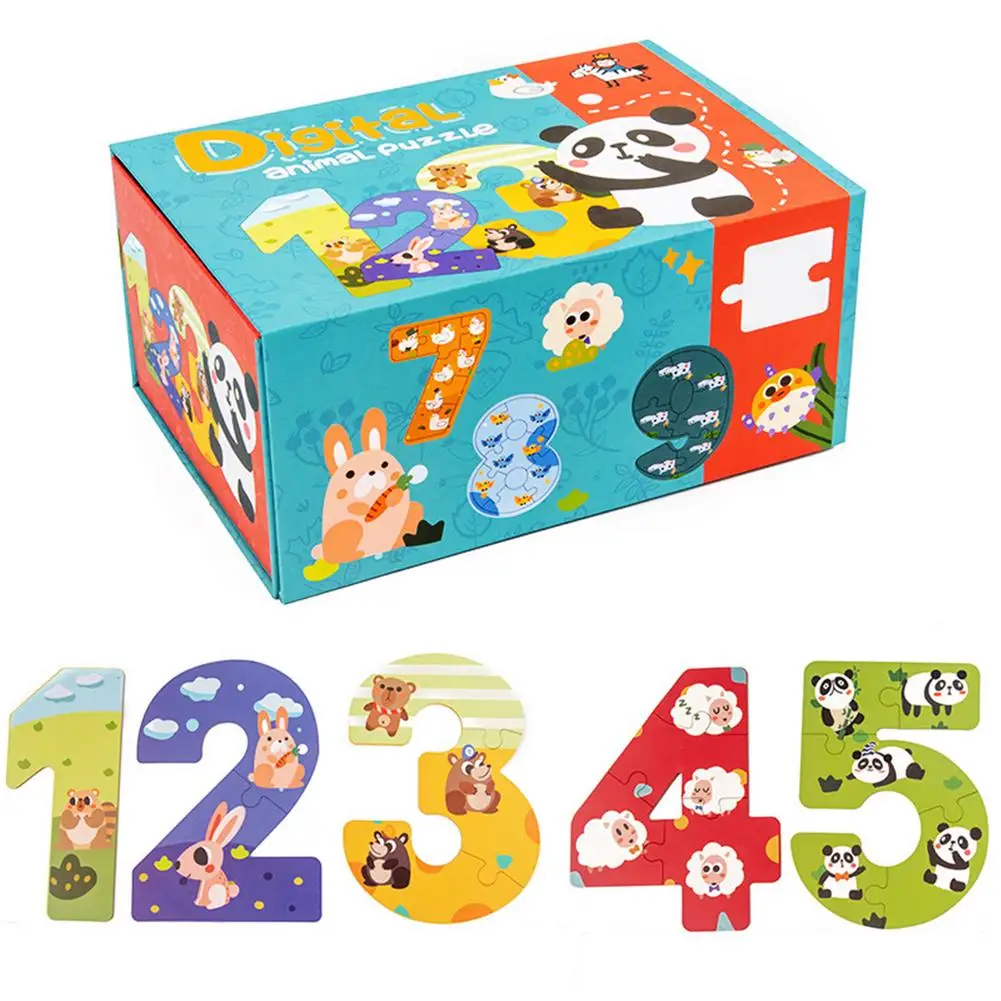 

9 Pcs Wooden Puzzles For Kids Early Educational Alphabet Number Jigsaw Toys Preschool Learning Jigsaws Game For Ages 3 Boys Gi