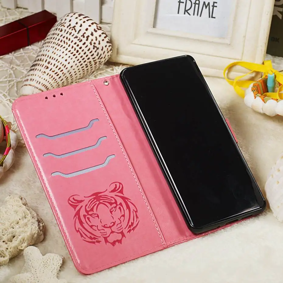 Кожаный флип-чехол с 3D кошкой и тигром для huawei P30 P20 Pro mate 30 Lite P Smart Z Y7 Prime Honor 9X20 Pro 8A 10i Y6