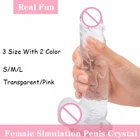 Женский имитационный пенис Прозрачный Искусственный пенис взрослый женский фаллоимитатор для мастурбации