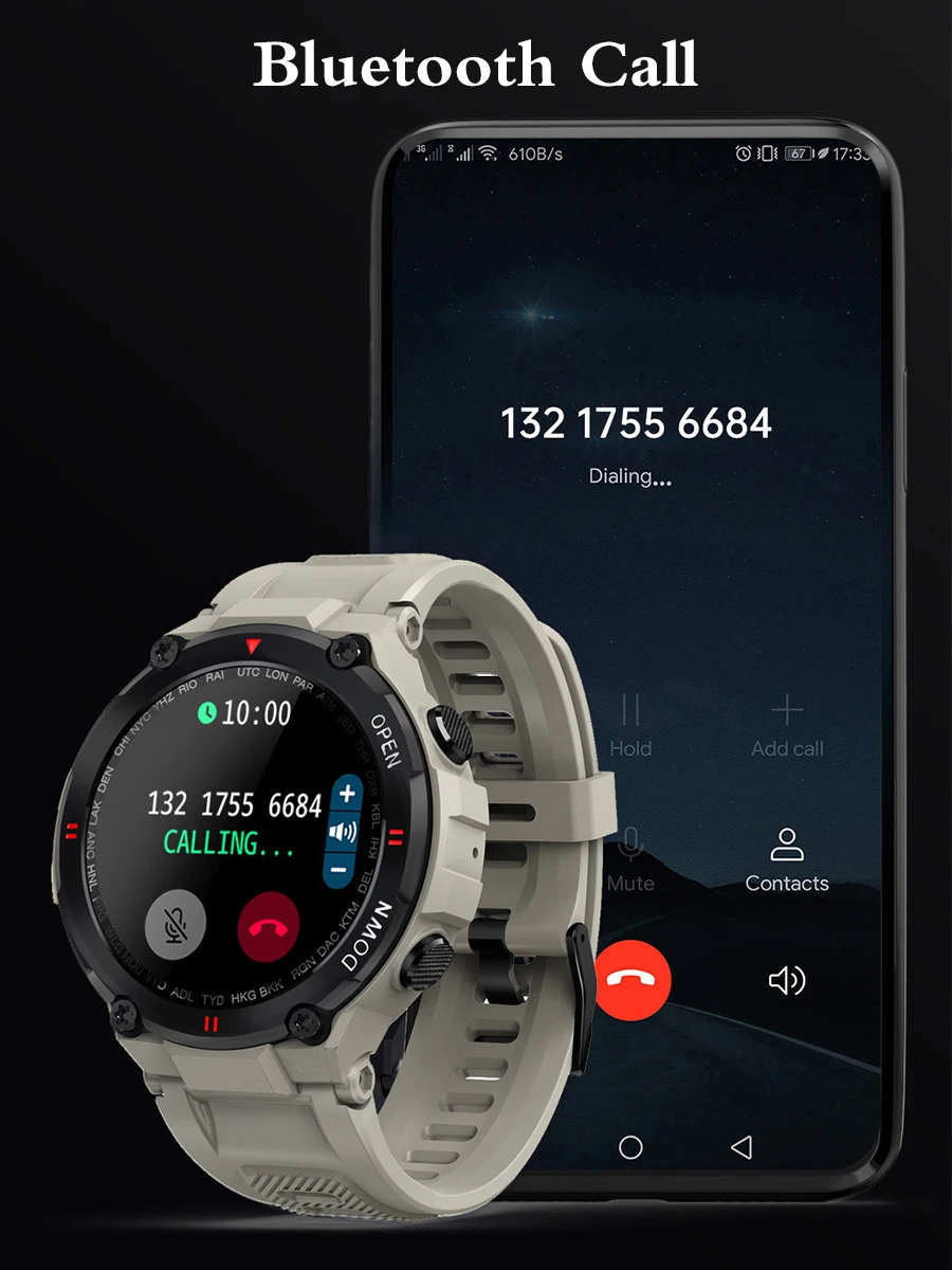 LEMFO K22 смарт часы мужские умные Звонок по Bluetooth фитнес Пользовательский циферблат