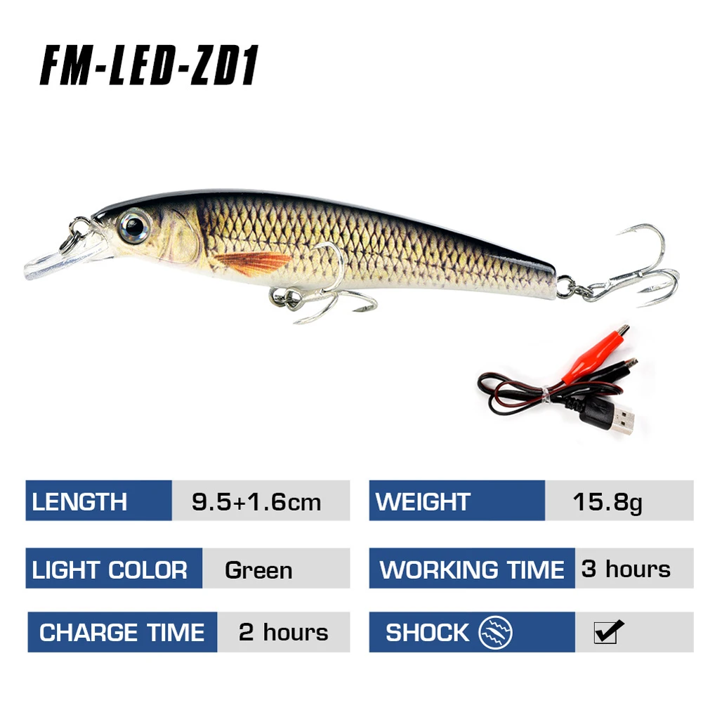 

Electric Fishing Lures Bait Long Casting Luminous Outdoor Portable Easy Fishing Carrying LED Light Sea Fishing Baits