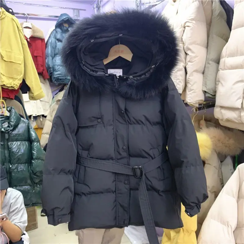 

Parkas Women Winter Thick Cotton Warm Jacket Coat Female Down cotton Outwear Jacket Hooded Fur Collar Hood Coats Ladies A101901
