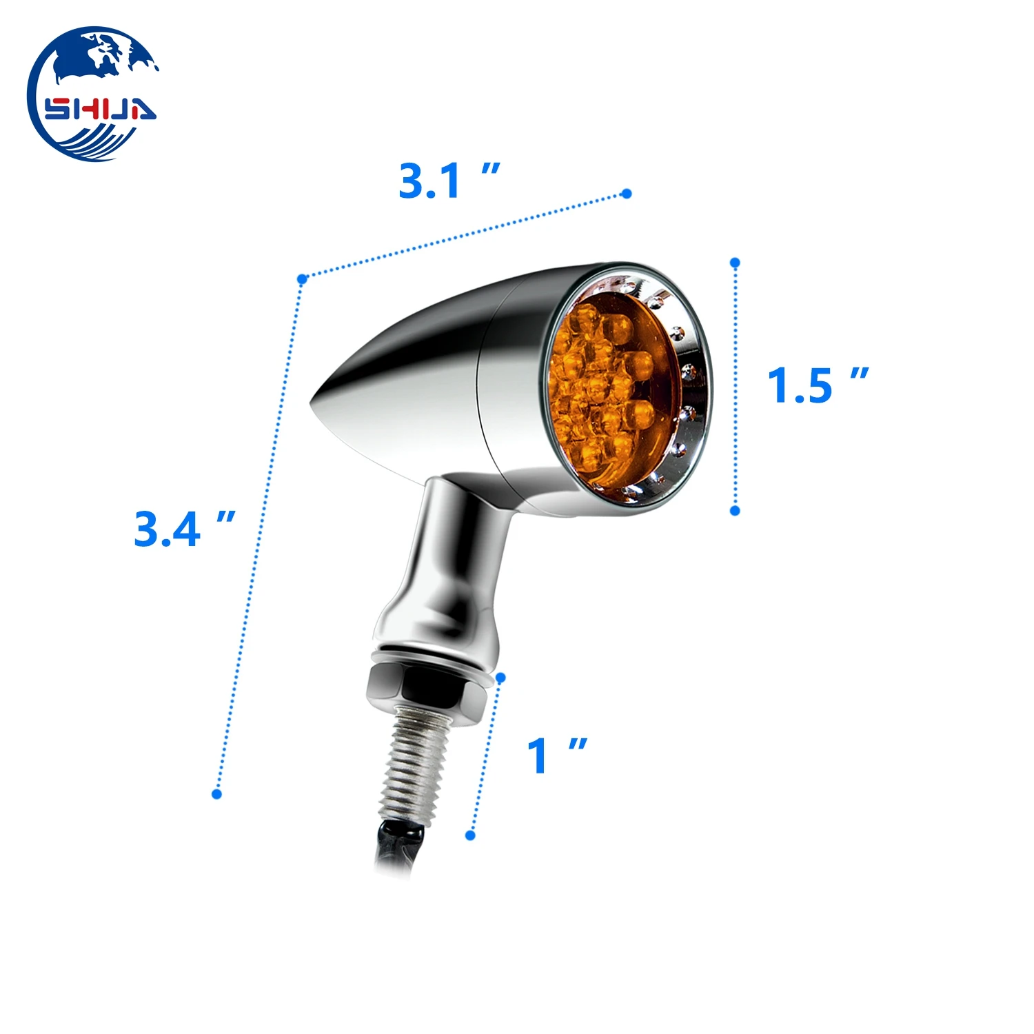 Мотоцикл светодиодный указатель поворота светильник в форме пули мигающая
