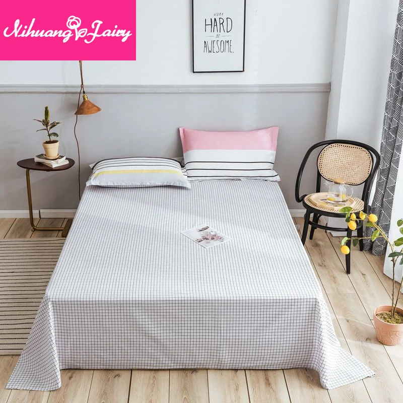 

100% cotton sheets, single 1.8m bed, four seasons twill cotton single dormitory sheets