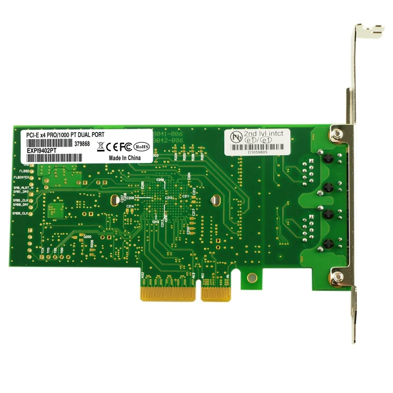 Сетевая карта для сервера с двойным портом емкостью 10BT/100Btx/1000Bt PT PRO/1000 Gigabit