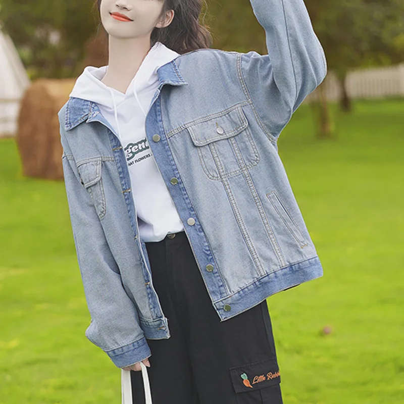 

autumn Runway designer Woman Blazers Long Sleeve blue Patchwork Slim Waist Single Button Coats