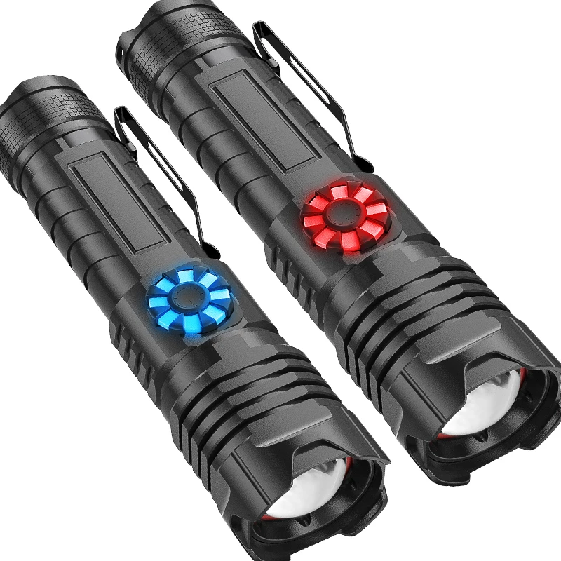 Beli Peredupan Stepless XHP100 Senter Led Tipe-c USB Powerbank Isi Ulang 18650 26650 Senter Baterai Lentera Aluminium Dapat Diperbesar