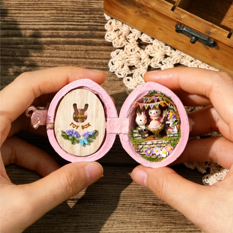 

Miniatures for Dollhouse Kits Furniture Seed Toys World Little Mini Diy Doll House Wooden Handmade for Children Gifts