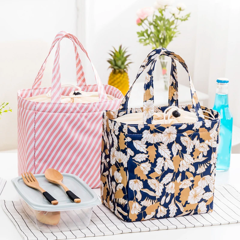 Сумка для ланча складная сумка-холодильник с цветочным принтом пищевой