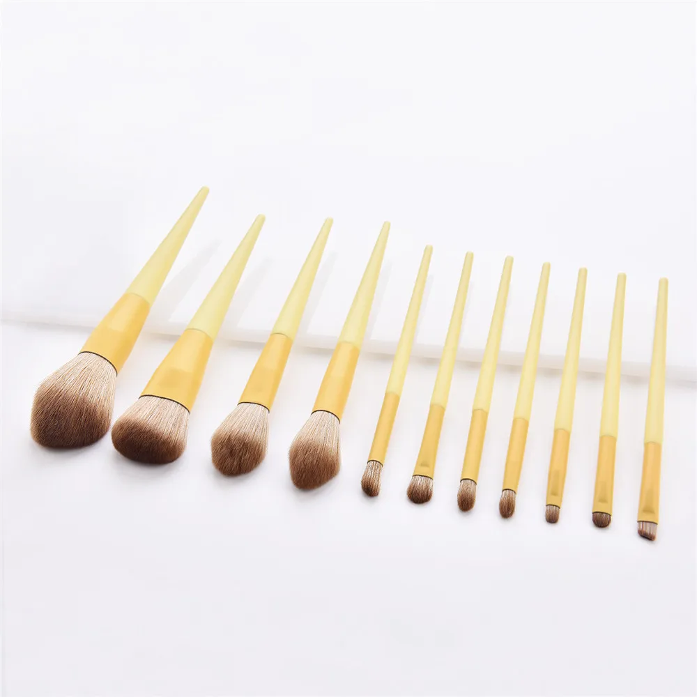 

11Pcs makeup brushes professional yellow handle for Foundation Powder make up brushes brochas maquillaje beauty tools