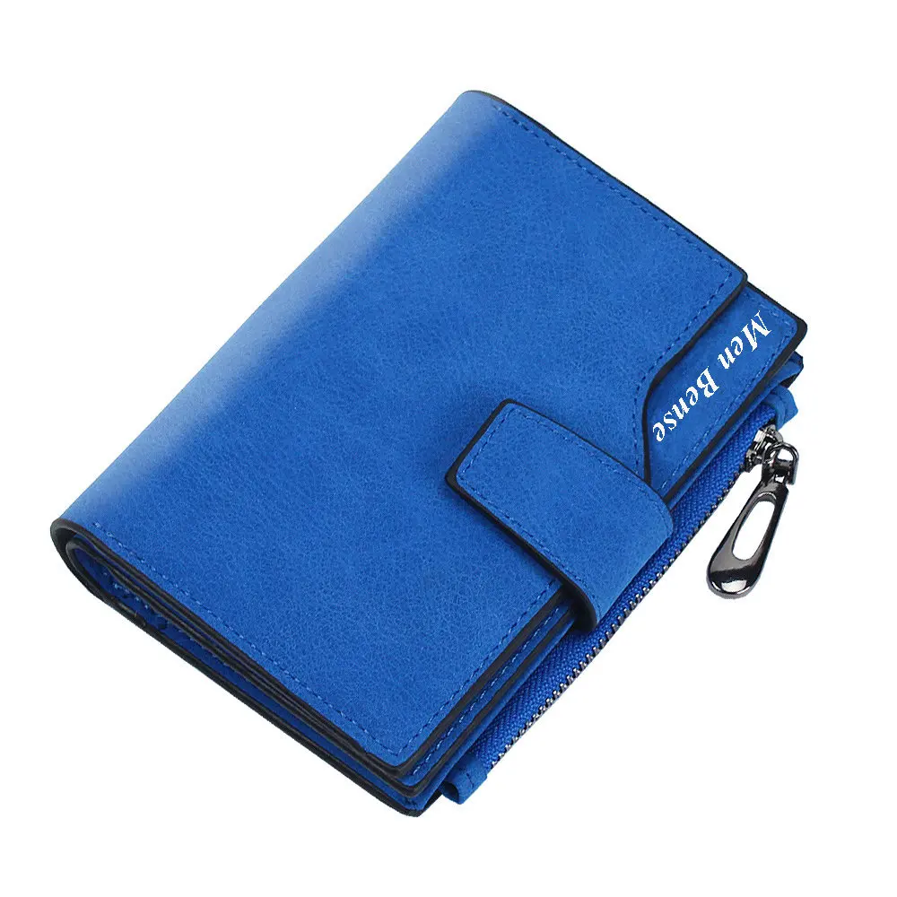 Женский кошелек, маленький кошелек cartera mujer, женские кошельки, держатели для карт, роскошные брендовые кошельки, дизайнерские, damski portefeuille femme - Цвет: Blue