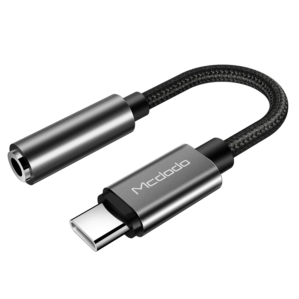 Black Mcdodo type C 3,5 Jack наушники USB C до 3,5 мм AUX аудио адаптер наушники конвертер для huawei mate 20 pro Xiaomi Mi 6 8 кабель - Цвет: Black