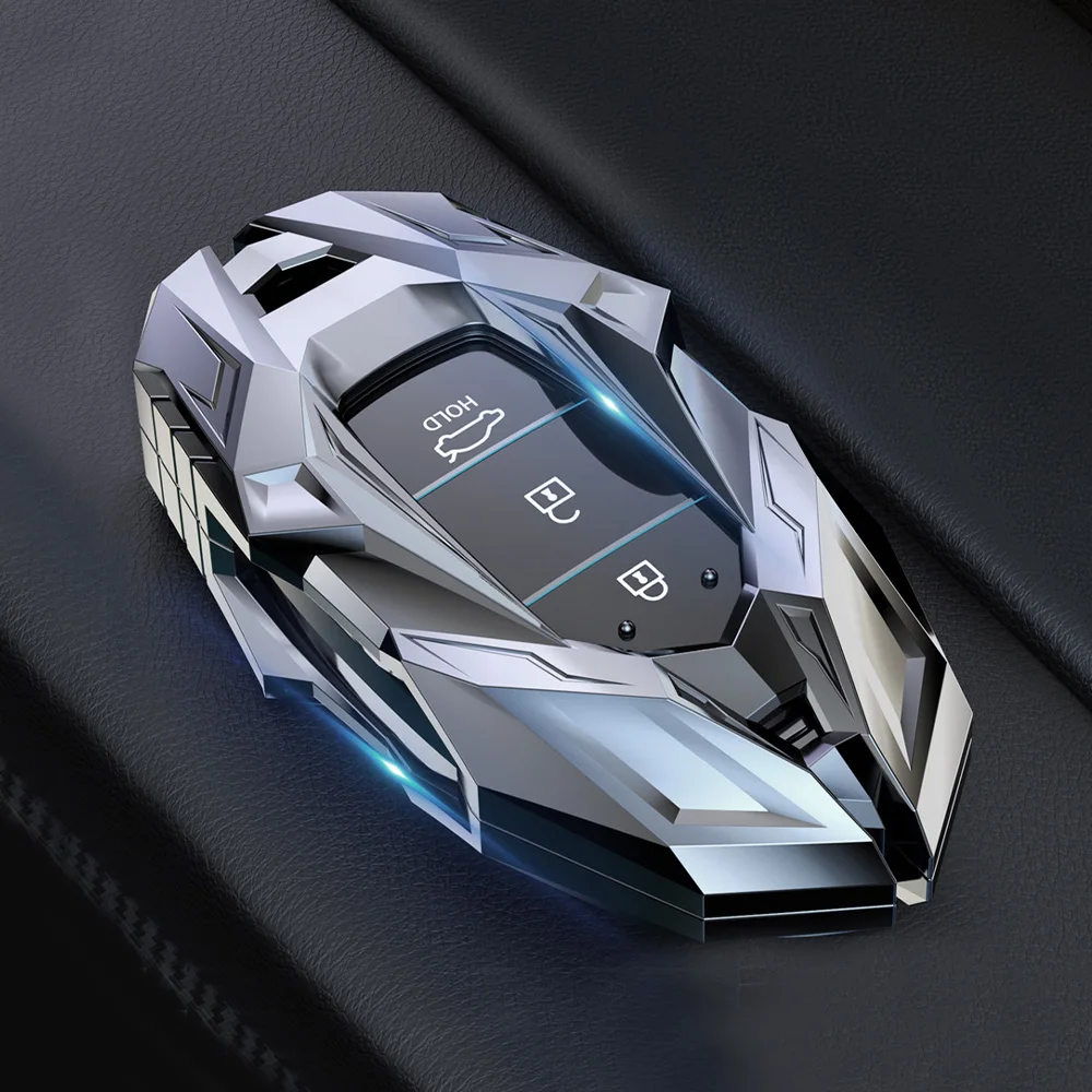 Чехол для ключа от автомобиля из цинкового сплава Hyundai Elantra GT Kona 2018 2019 Santa Fe Veloster