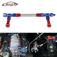 rastp stainless steel braided an8 dual feed fuel line dual feed carburetor fuel line kit for holley 4150 carburetor rs tc013